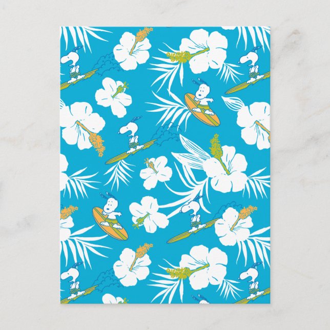 Snoopy Brooklyn Beach Pattern Postcard (Front)
