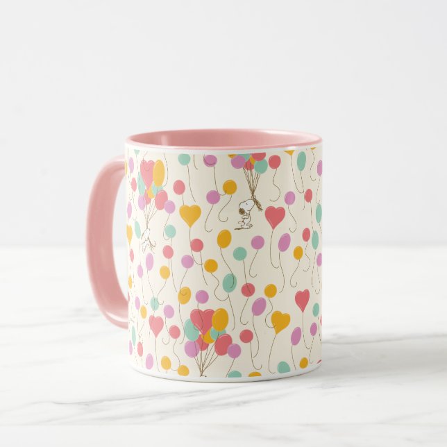 Snoopy Bunches of Balloons Pattern Mug (Front Left)