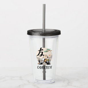 Snoopy, Charlie Brown, and Woodstock - Friend Acrylic Tumbler