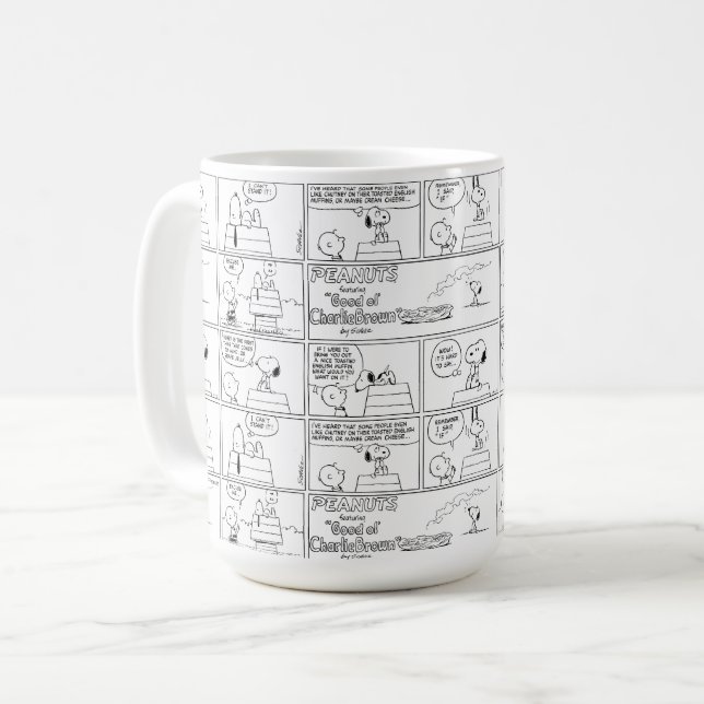 Snoopy & Charlie Brown | English Muffin Coffee Mug (Front Left)