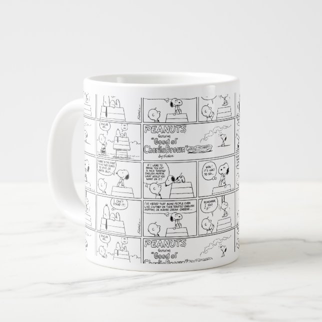 Snoopy & Charlie Brown | English Muffin Large Coffee Mug (Front Left)