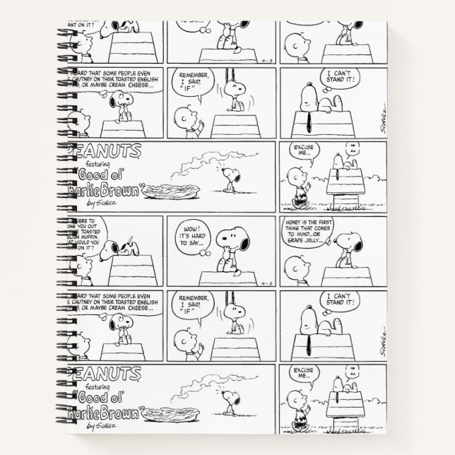 Snoopy & Charlie Brown | English Muffin Notebook (Front)