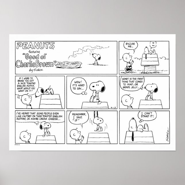 Snoopy & Charlie Brown | English Muffin Poster (Front)