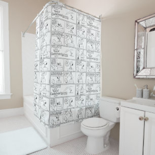 Snoopy & Charlie Brown   English Muffin Shower Curtain