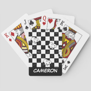 Snoopy Chequered Flag Playing Cards