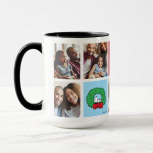Snoopy Christmas Wreath   Mum Photo Collage Mug