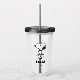 Snoopy Classic Comics Add Your Name Acrylic Tumbler