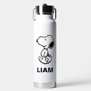 Snoopy Classic Comics   Add Your Name Water Bottle