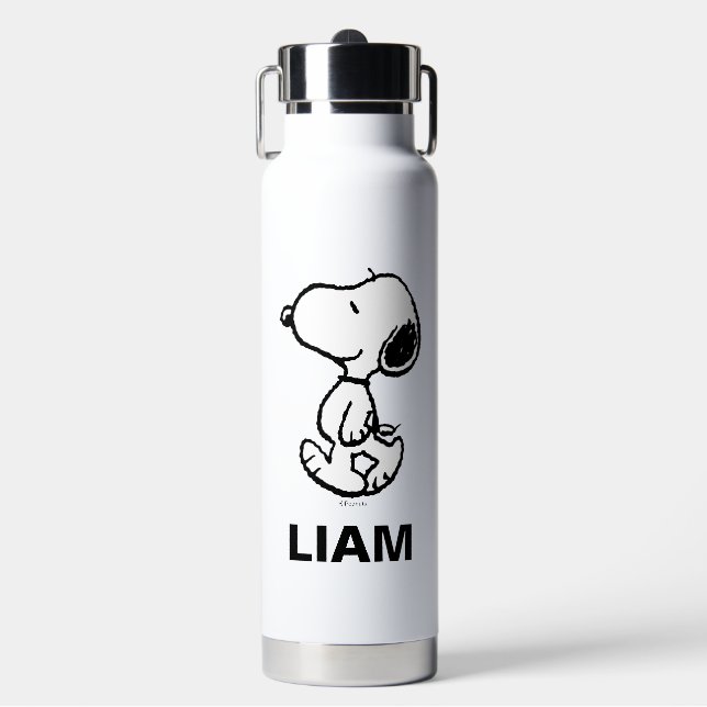 Snoopy Classic Comics | Add Your Name Water Bottle (Front)