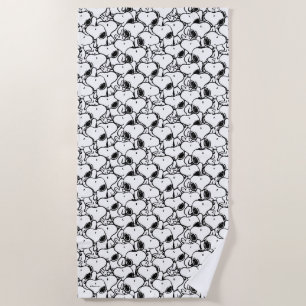 Snoopy Classic Comics Pattern Beach Towel