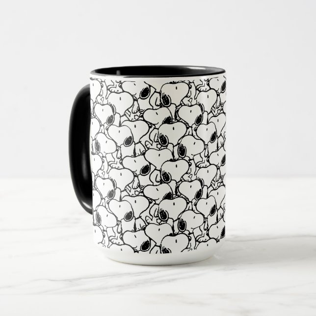 Snoopy Classic Comics Pattern Mug (Front Left)