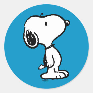 Snoopy Classic Comics Round Sticker