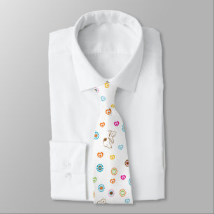 Snoopy Colourful Hearts Pattern Tie