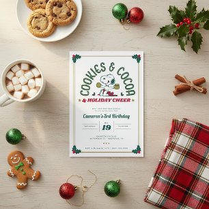 Snoopy Cookies & Cocoa Birthday Invitation