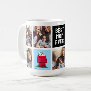 Snoopy Doghouse Best Mum - Photo Collage Coffee Mug