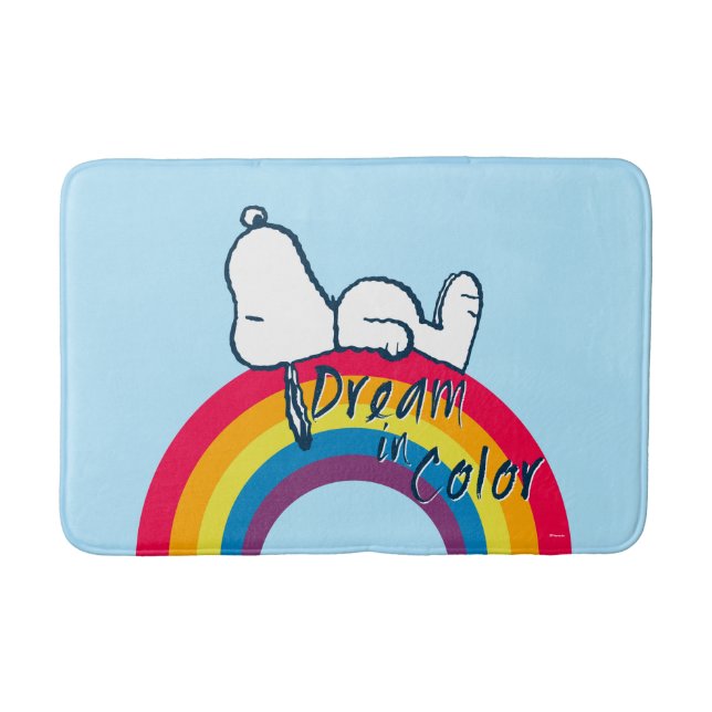 Snoopy | Dream in Colour Rainbow Bath Mat (Front)