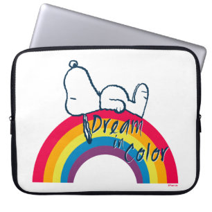 Snoopy   Dream in Colour Rainbow Laptop Sleeve