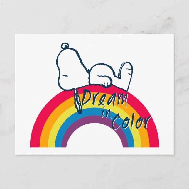 Snoopy | Dream in Colour Rainbow Postcard (Front)