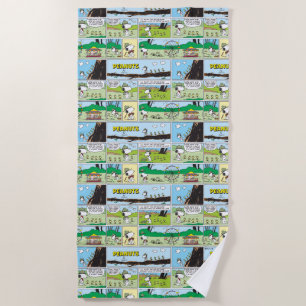 Snoopy & Friends   Go Camping Beach Towel