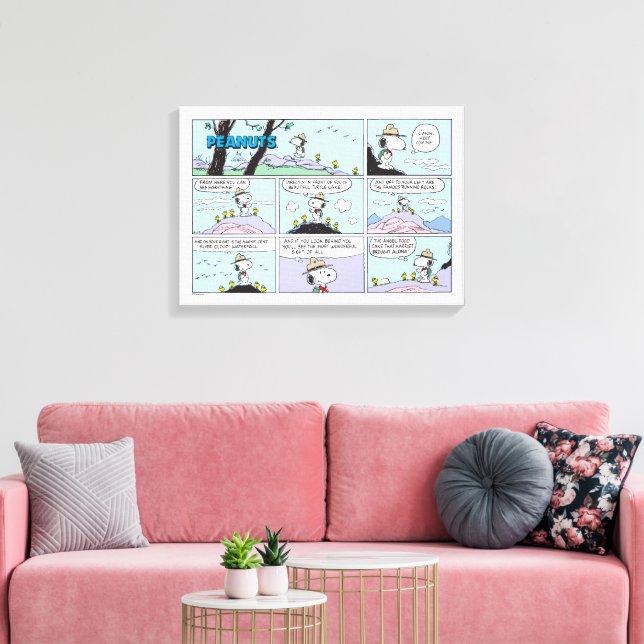 Snoopy & Friends | Go Hiking Canvas Print (Insitu(LivingRoom))