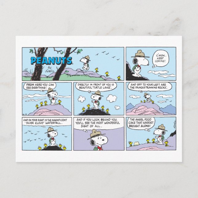 Snoopy & Friends | Go Hiking Postcard (Front)