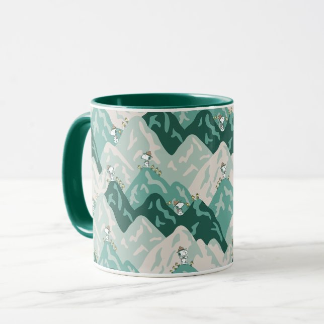 Snoopy Great Outdoors Pattern Mug (Front Left)