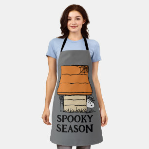 Snoopy Halloween Spider Web Doghouse Apron