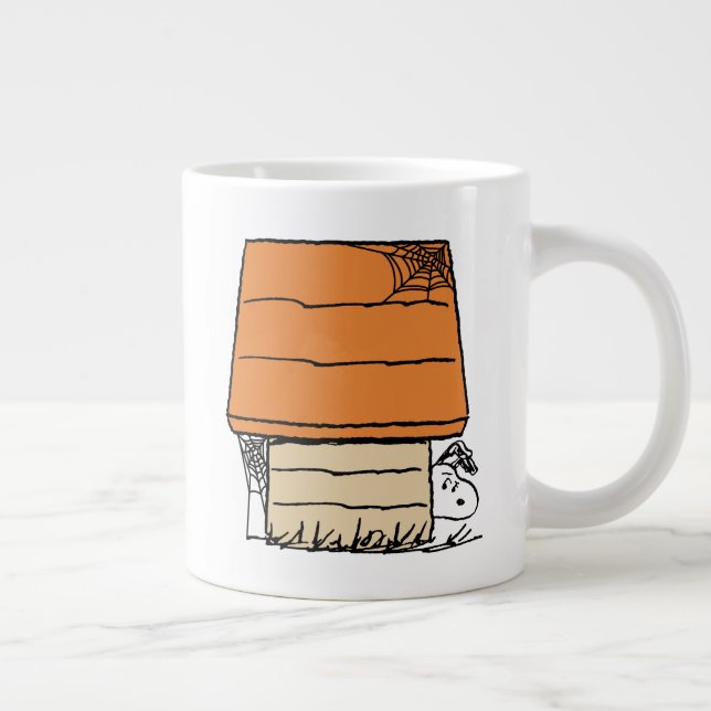 Snoopy Halloween Spider Web Doghouse Large Coffee Mug (Right)