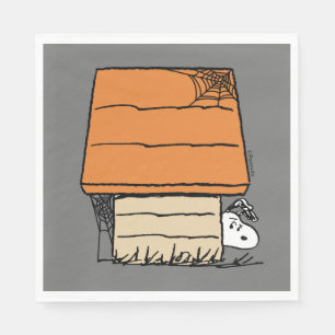 Snoopy Halloween Spider Web Doghouse Napkin
