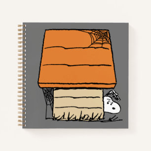 Snoopy Halloween Spider Web Doghouse Notebook