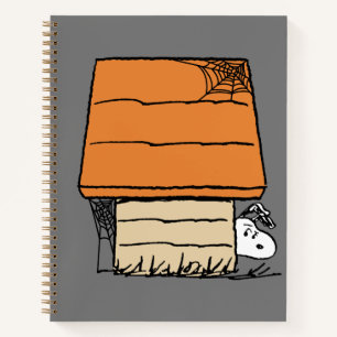 Snoopy Halloween Spider Web Doghouse Notebook