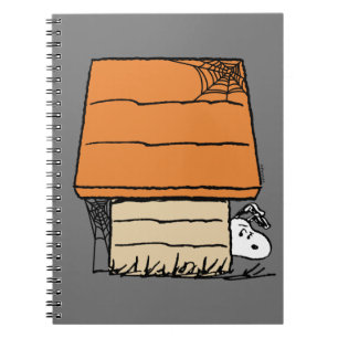 Snoopy Halloween Spider Web Doghouse Notebook