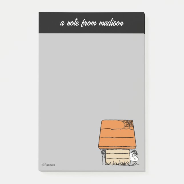 Snoopy Halloween Spider Web Doghouse Post-it Notes (Front)