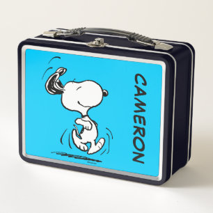 Snoopy Happy Dance Add Your Name Metal Lunch Box