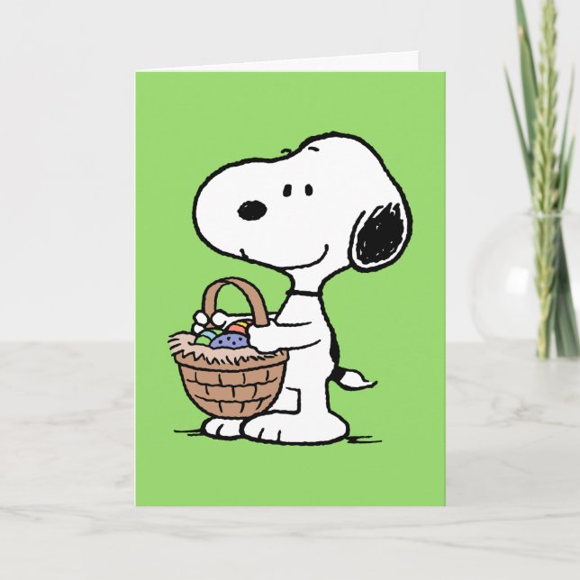 Snoopy Happy Easter Holiday Card (Front)