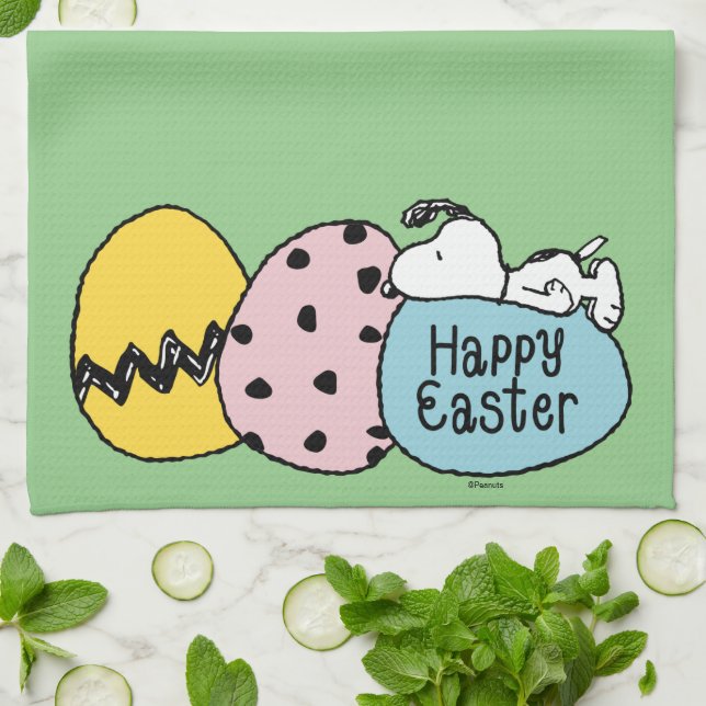 Snoopy - Happy Easter Tea Towel (Folded)