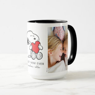 Snoopy Heart   Best Mum Ever - Photo Mug