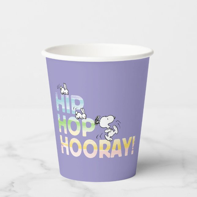 Snoopy Hip Hop Hooray Easter Paper Cups (Front)