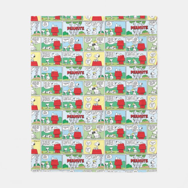 Snoopy & His Brothers Andy & Olaf Fleece Blanket (Front)
