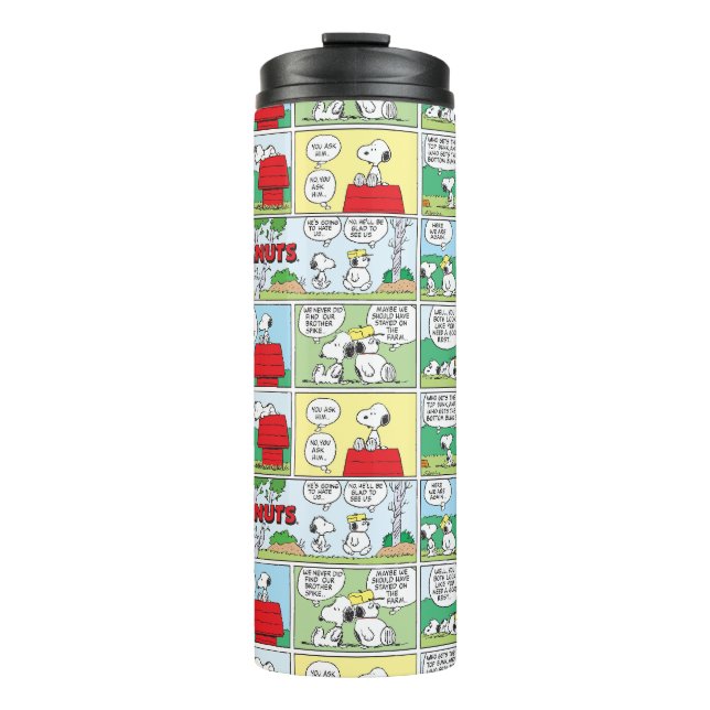 Snoopy & His Brothers Andy & Olaf Thermal Tumbler (Front)