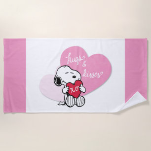 Snoopy Hugs & Kisses Beach Towel