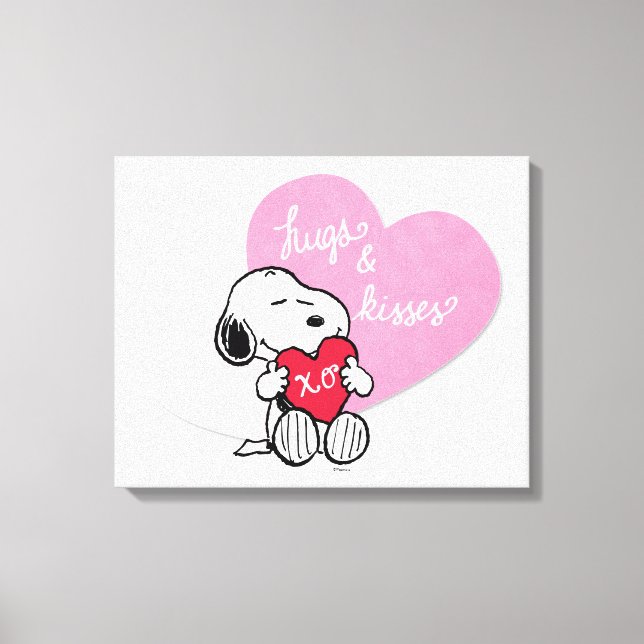 Snoopy Hugs & Kisses Canvas Print (Front)