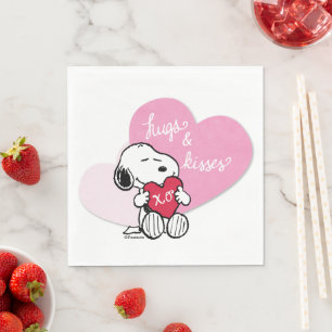 Snoopy Hugs & Kisses Napkin