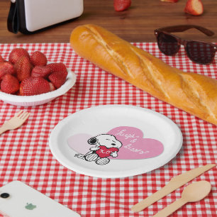Snoopy Hugs & Kisses Paper Plate