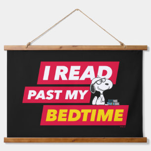 Snoopy "I Read Past My Bedtime" Hanging Tapestry