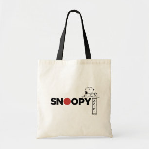 Snoopy Japanese Typography Graphic Tote Bag