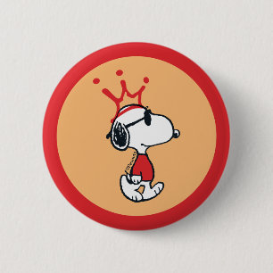Snoopy - Joe Cool Crown 6 Cm Round Badge