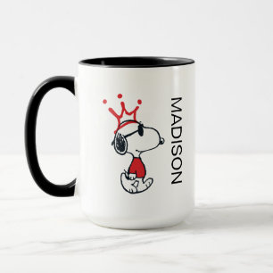 Snoopy - Joe Cool Crown   Add Your Name Mug