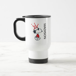Snoopy - Joe Cool Crown   Add Your Name Travel Mug