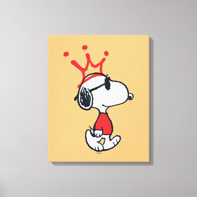 Snoopy - Joe Cool Crown Canvas Print (Front)
